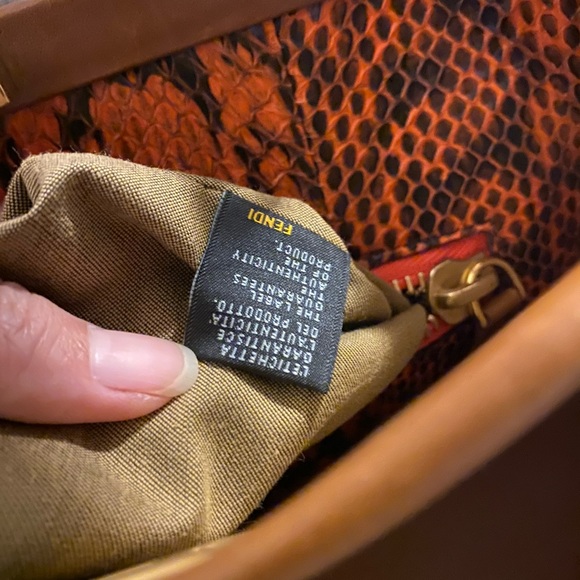 Fendi peekaboo interior python leather large - Picture 12 of 14